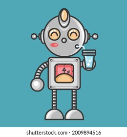 a small robot character who has a human -like feeling PART 4