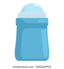 Small roll on deodorant icon cartoon vector. Design tube. Glass natural