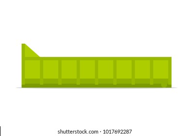 Small Roll On Off Skip. Vector Image Isolated On White Background