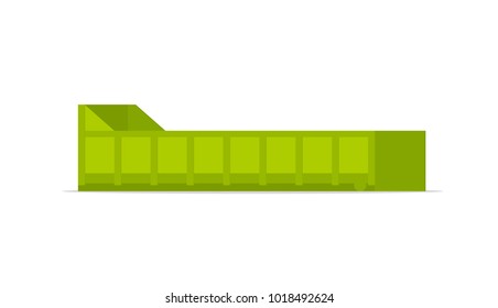 Small roll on off skip. Vector image isolated on white background