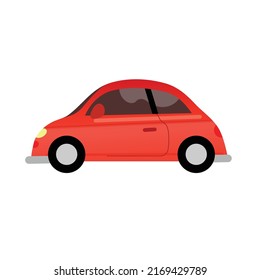 Small Round Car Flat Vector Illustration Stock Vector (Royalty Free ...