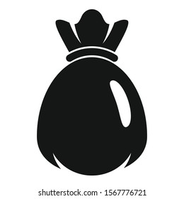 Small sack icon. Simple illustration of small sack vector icon for web design isolated on white background
