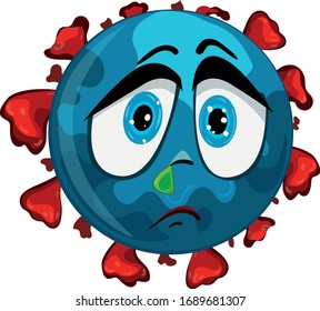 a small sad bacterium coronavirus