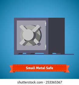 Small safe. Flat style illustration or icon. EPS 10 vector.