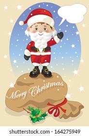 Small Santa with Space for Text