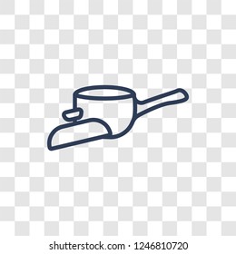 small saucepan icon. Trendy linear small saucepan logo concept on transparent background from Furniture and Household collection