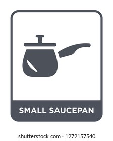 small saucepan icon vector on white background, small saucepan trendy filled icons from Furniture and household collection, small saucepan simple element illustration