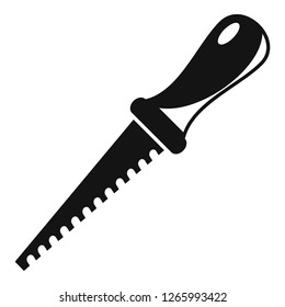 Small saw icon. Simple illustration of small saw vector icon for web design isolated on white background