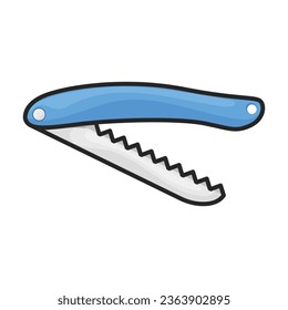 Small saw vector icon.Color vector icon isolated on white background small saw .