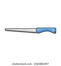 Small saw vector icon.Color vector icon isolated on white background small saw .