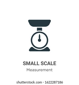 Small scale glyph icon vector on white background. Flat vector small scale icon symbol sign from modern measurement collection for mobile concept and web apps design.