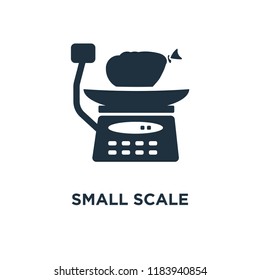 Small Scale icon. Black filled vector illustration. Small Scale symbol on white background. Can be used in web and mobile.