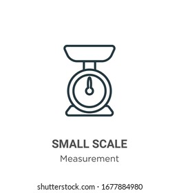 Small scale outline vector icon. Thin line black small scale icon, flat vector simple element illustration from editable measurement concept isolated stroke on white background