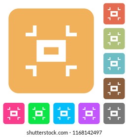 Small screen flat icons on rounded square vivid color backgrounds.