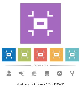 Small screen flat white icons in square backgrounds. 6 bonus icons included.