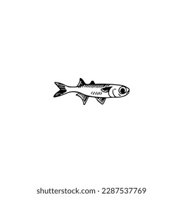 small sea fish illustrator vector	

