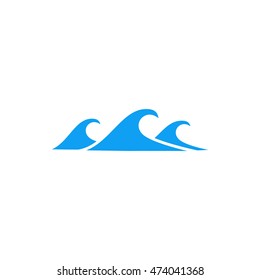 Small sea wave icon in simple style isolated on white background. Water and ocean symbol