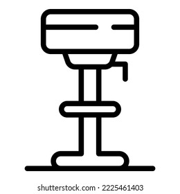 Small seat icon outline vector. Bar stool. Modern chair