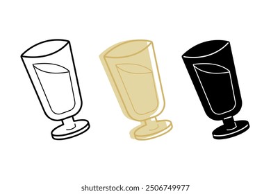 A small set with class of drink in different colors. Clip art for your projects.