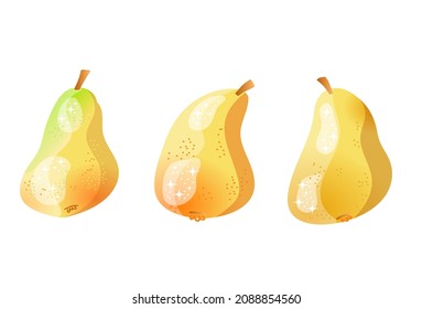 Small set with gold pear