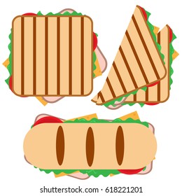 Small set of grilled sandwich
