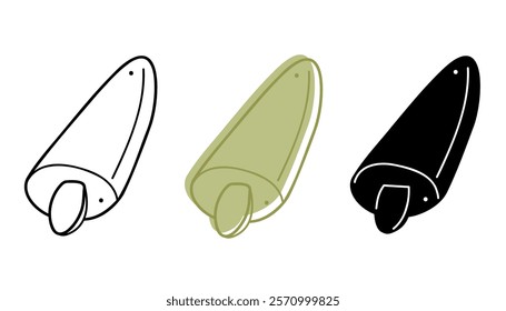 A small set of popsicles ice cream in different colors. Clip art for your projects.