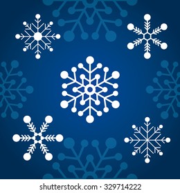 small set of snowflakes