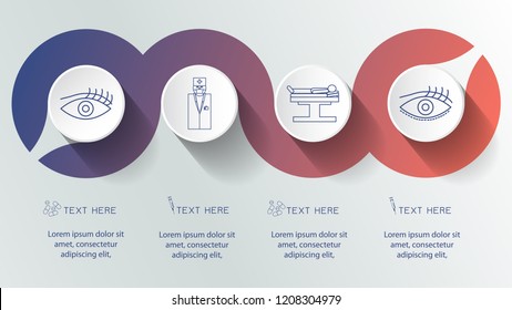 A small set of surgical infographics plastic eye surgery