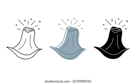 A small set of volcanoes in different colors. Clip art for your projects.