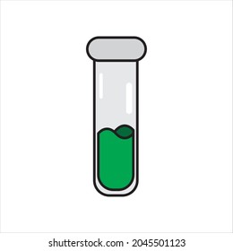 small shaped laboratory bottle vector