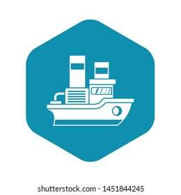 Small ship icon. Simple illustration of small ship vector icon for web