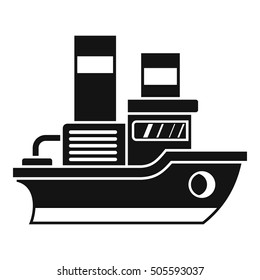 Small ship icon. Simple illustration of small ship vector icon for web