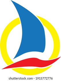 Kleines Schiffslogo mit Segel