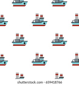 Small ship pattern seamless flat style for web vector illustration
