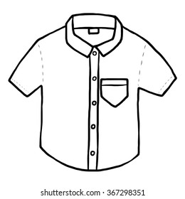 Small Shirt Cartoon Vector Illustration Black Stock Vector (Royalty ...