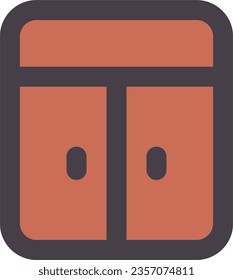 Small Shoe Storage Cabinet Vector Icon