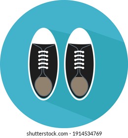 Small shoes, illustration, vector on a white background.