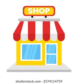 Small Shop Building vector icon