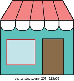 Small Shop icon design and Vector