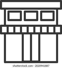 Pequeña tienda, ilustración, vector sobre fondo blanco.