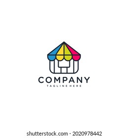 Small Shop Logo Vector Design Template. For Web Design, Application, Software, Printing Use.