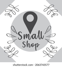 small shop message card layout