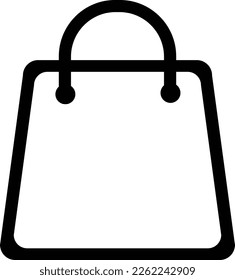 Small shopping bag symbol for specific icons such as online shop for graphic design materials and web design