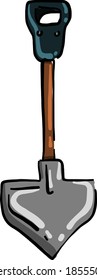 Small shovel, illustration, vector on white background