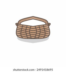 small and simple basket vector image