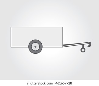 small simple sketch car trailer
