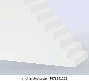 Small simple stairs. vector illustration