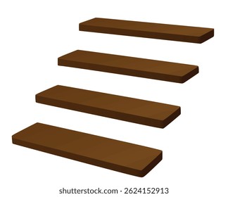 Kleine einfache Treppe. Vektorgrafik