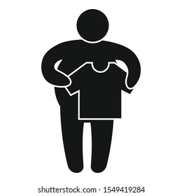 Small size clothes icon. Simple illustration of small size clothes vector icon for web design isolated on white background