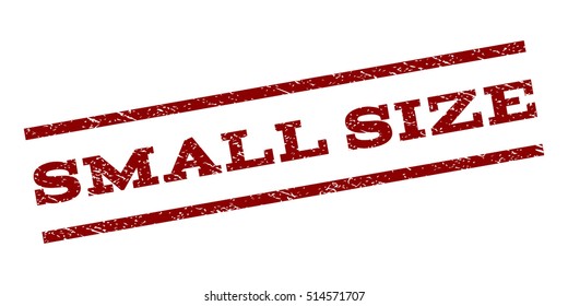 Small Size watermark stamp. Text tag between parallel lines with grunge design style. Rubber seal stamp with scratched texture. Vector dark red color ink imprint on a white background.
